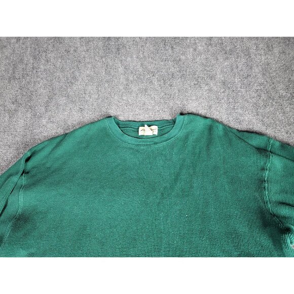 Eddie Bauer Crew Neck Sweater Men Sz XXL Green WPL9647 Waffle Knit Work Winter - Picture 2 of 7